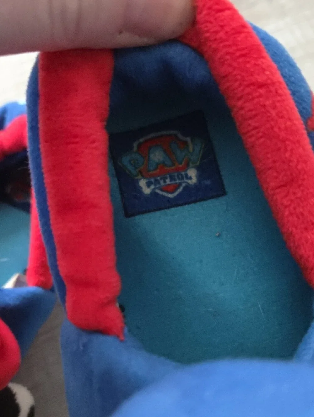 Paw Patrol Character Plush Kids Slippers in Red and Blue Size 9/10